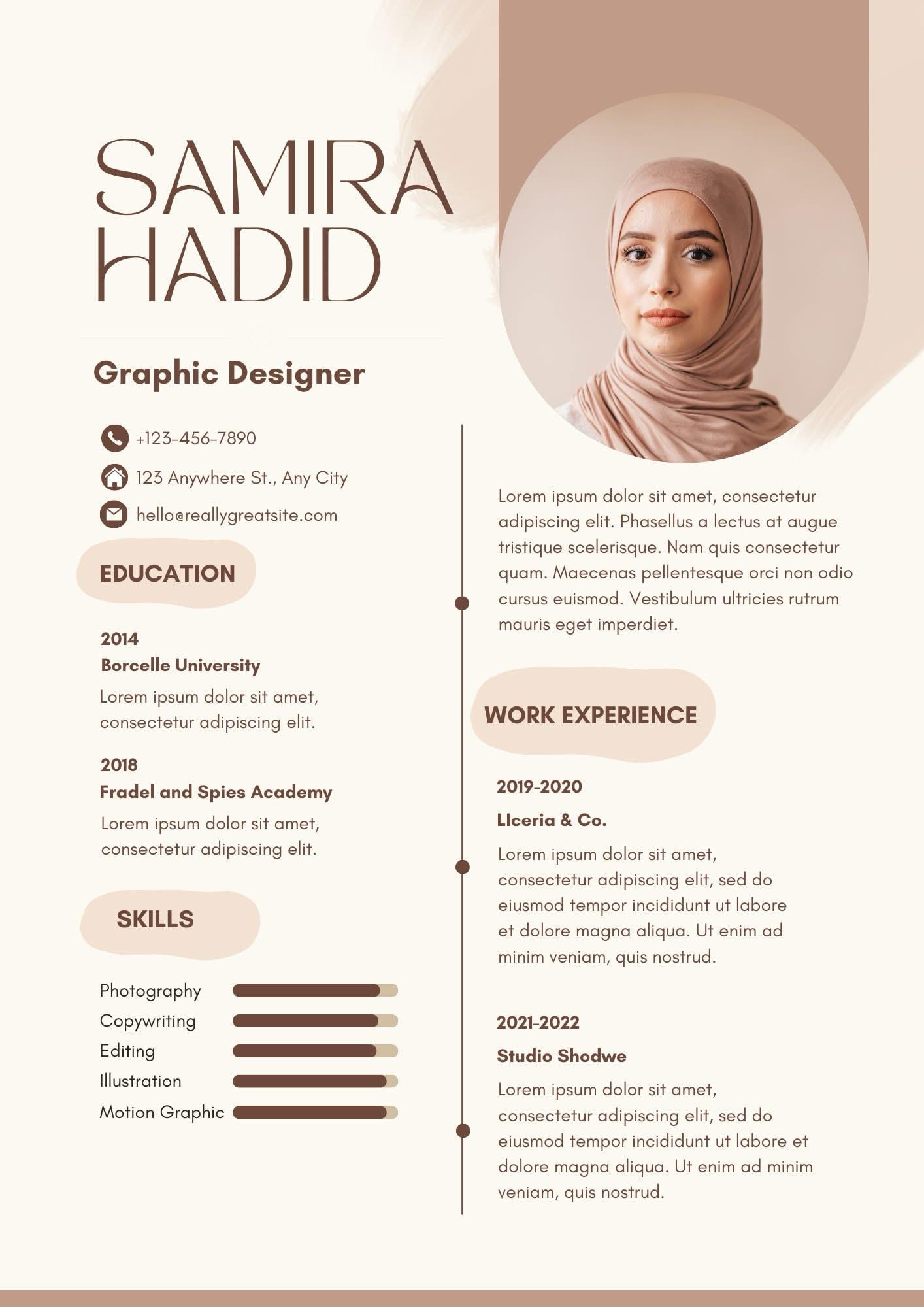 Modèle CV simple